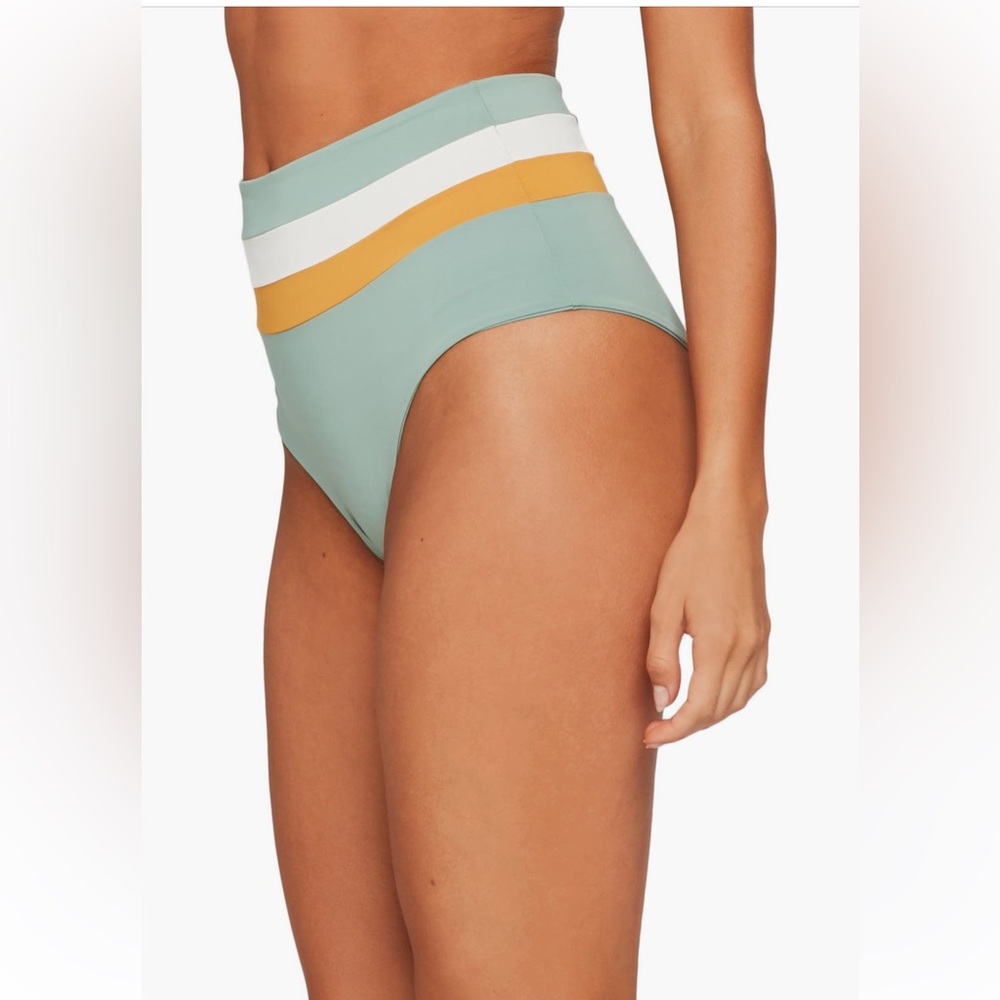 L Space Rebel Striped High Waisted Bikini Bottoms